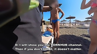 Amateur Girl Gives Blowjobs To Strangers In A Nudist Beach