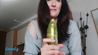 Female Ejaculation And Fisting With A Cucumber In A Creamy Cunt